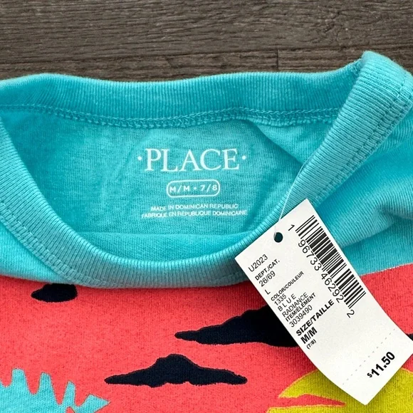 Children's Place BUNDLE (4) Boy's Medium 7/8 Shark/Dino/Basketball Graphic Tees - Picture 3 of 13